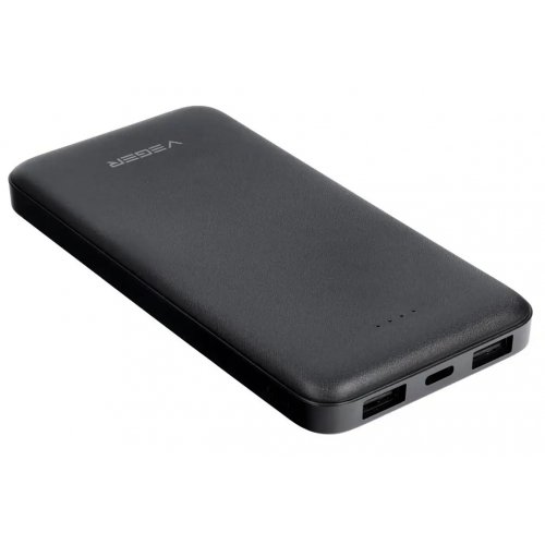Powerbank Veger W1065 10000mAh 10W Black купити в Україні: Київ, Львів, Хмельницький, Тернопіль, Івано-Франківськ | Низька ціна, відгуки, характеристики від TELEMART фото