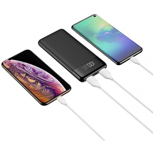 Powerbank Veger W1087 10000mAh 10W Black купити в Україні: Київ, Львів, Хмельницький, Тернопіль, Івано-Франківськ | Низька ціна, відгуки, характеристики від TELEMART фото