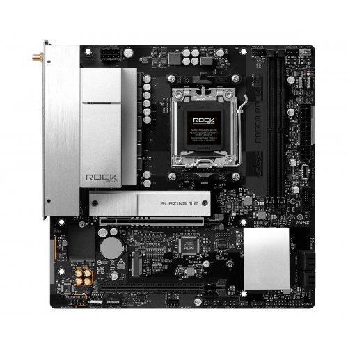 Материнська плата AsRock B850M Rock WiFi (sAM5, AMD B850) купити в Україні: Київ, Львів, Хмельницький, Тернопіль, Івано-Франківськ | Перевірка сумісності, низька ціна, відгуки, характеристики від TELEMART фото
