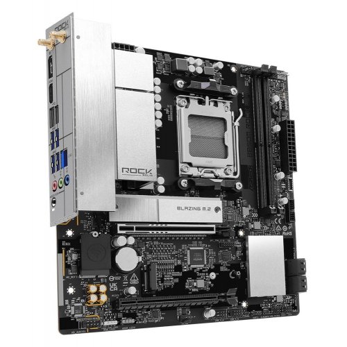 Материнська плата AsRock B850M Rock WiFi (sAM5, AMD B850) купити в Україні: Київ, Львів, Хмельницький, Тернопіль, Івано-Франківськ | Перевірка сумісності, низька ціна, відгуки, характеристики від TELEMART фото