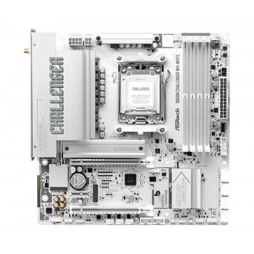 Материнська плата AsRock B850M Challenger WiFi White (sAM5, AMD B850) купити в Україні: Київ, Львів, Хмельницький, Тернопіль, Івано-Франківськ | Перевірка сумісності, низька ціна, відгуки, характеристики від TELEMART фото