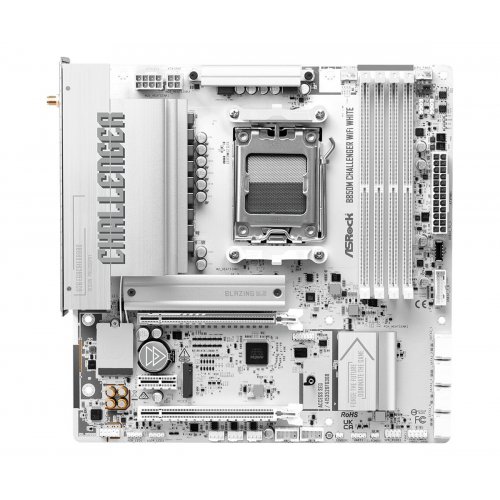 Материнська плата AsRock B850M Challenger WiFi White (sAM5, AMD B850) купити в Україні: Київ, Львів, Хмельницький, Тернопіль, Івано-Франківськ | Перевірка сумісності, низька ціна, відгуки, характеристики від TELEMART фото