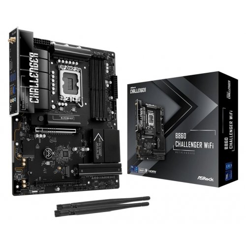Материнская плата AsRock B860 Challenger WiFi (s1851, Intel B860) купить в Украине: Киев, Днепр, Харьков, Одесса  | Проверка совместимости, низкая цена, отзывы, характеристики от TELEMART фото