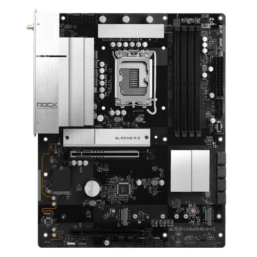 Материнская плата AsRock B860 Rock WiFi 7 (s1851, Intel B860) купить в Украине: Киев, Днепр, Харьков, Одесса  | Проверка совместимости, низкая цена, отзывы, характеристики от TELEMART фото