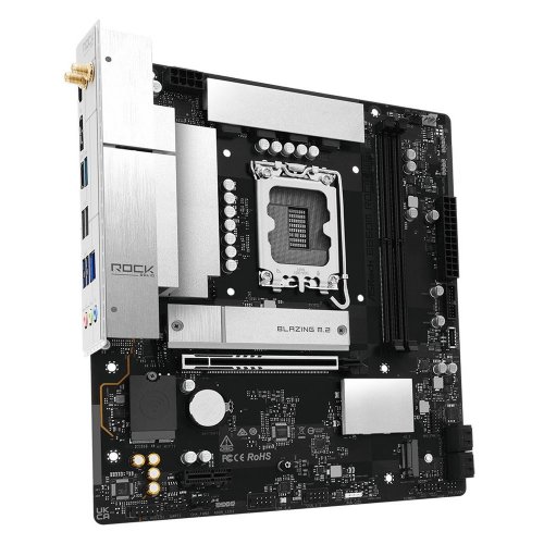 Материнская плата AsRock B860M Rock WiFi (s1851, Intel B860) купить в Украине: Киев, Днепр, Харьков, Одесса  | Проверка совместимости, низкая цена, отзывы, характеристики от TELEMART фото