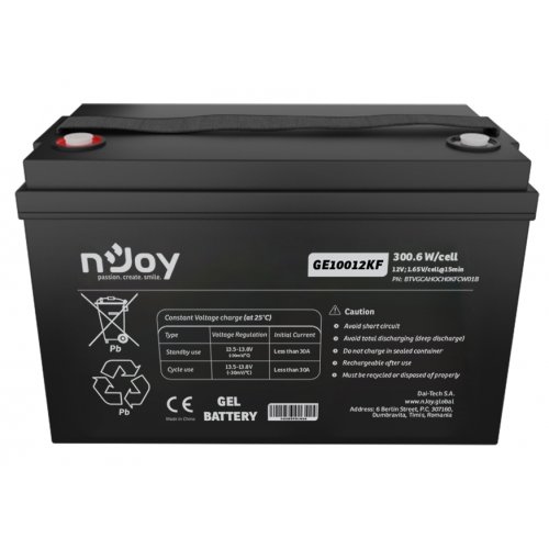 Акумуляторна батарея Njoy GE10012KF 12V 100Ah (BTVGCAHOCH0KFCW01B) купити в Україні: Київ, Львів, Хмельницький, Тернопіль, Івано-Франківськ | Низька ціна, відгуки, характеристики від TELEMART фото