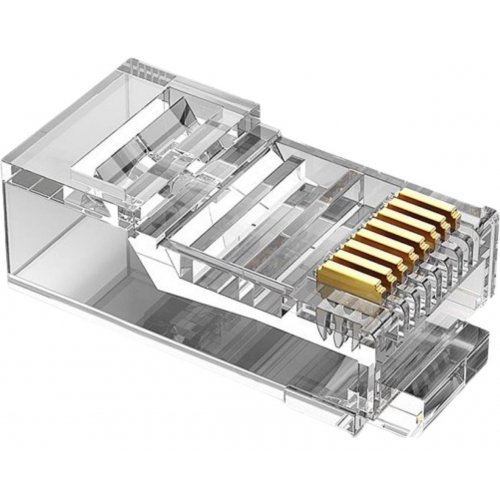 Конектор Vention Modular Plug RJ-45 UTP Cat.6 10pcs (IDDR0-10) Transparent купити в Україні: Київ, Львів, Хмельницький, Тернопіль, Івано-Франківськ | Низька ціна, відгуки, характеристики від TELEMART фото