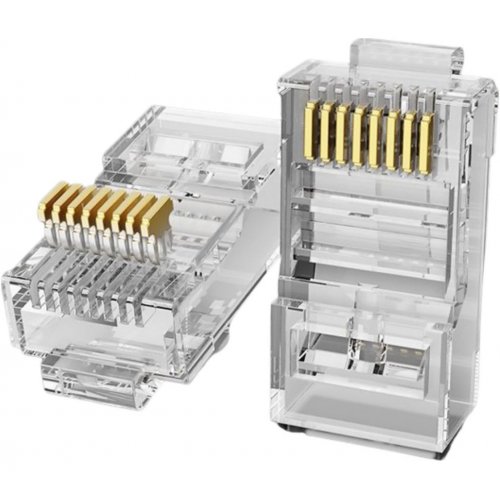 Конектор Vention Modular Plug RJ-45 UTP Cat.6 100pcs (IDDR0-100) Transparent купити в Україні: Київ, Львів, Хмельницький, Тернопіль, Івано-Франківськ | Низька ціна, відгуки, характеристики від TELEMART фото