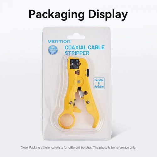 Инструмент для снятия изоляции с коаксиального кабеля Vention Coaxial Cable Stripper (KEBY0) Yellow купить в Украине: Киев, Днепр, Харьков, Одесса  | Низкая цена, отзывы, характеристики от TELEMART фото