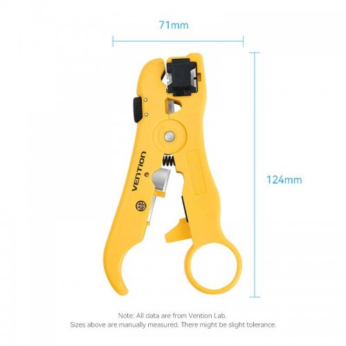Инструмент для снятия изоляции с коаксиального кабеля Vention Coaxial Cable Stripper (KEBY0) Yellow купить в Украине: Киев, Днепр, Харьков, Одесса  | Низкая цена, отзывы, характеристики от TELEMART фото