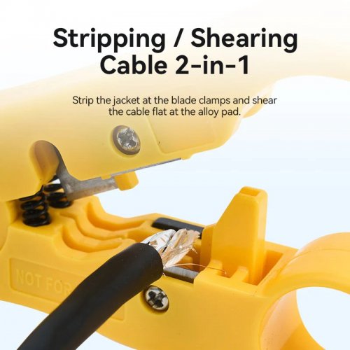 Инструмент для снятия изоляции с коаксиального кабеля Vention Coaxial Cable Stripper (KEBY0) Yellow купить в Украине: Киев, Днепр, Харьков, Одесса  | Низкая цена, отзывы, характеристики от TELEMART фото