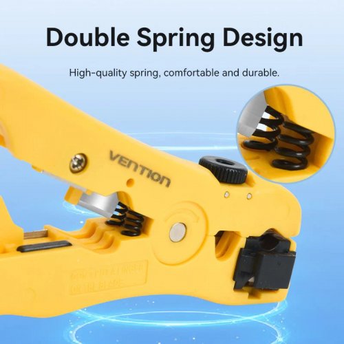 Инструмент для снятия изоляции с коаксиального кабеля Vention Coaxial Cable Stripper (KEBY0) Yellow купить в Украине: Киев, Днепр, Харьков, Одесса  | Низкая цена, отзывы, характеристики от TELEMART фото