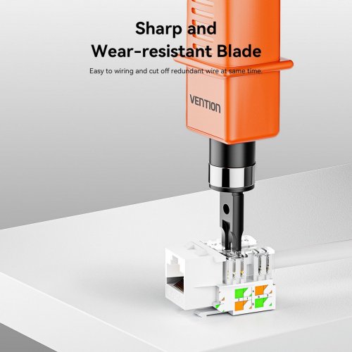 Импульсный обжимной инструмент Vention Punch Down Impact Tool (KECO0) Orange купить в Украине: Киев, Днепр, Харьков, Одесса  | Низкая цена, отзывы, характеристики от TELEMART фото