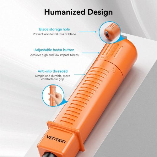 Импульсный обжимной инструмент Vention Punch Down Impact Tool (KECO0) Orange купить в Украине: Киев, Днепр, Харьков, Одесса  | Низкая цена, отзывы, характеристики от TELEMART фото