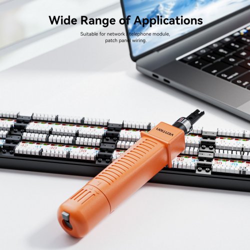Импульсный обжимной инструмент Vention Punch Down Impact Tool (KECO0) Orange купить в Украине: Киев, Днепр, Харьков, Одесса  | Низкая цена, отзывы, характеристики от TELEMART фото