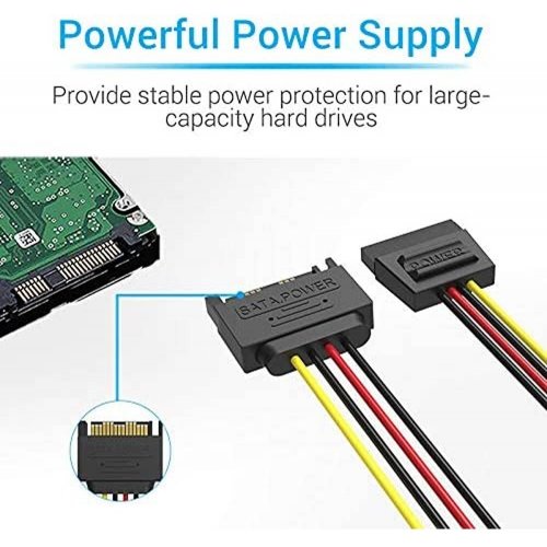 Кабель Vention SATA 15P 0.3m (KDABY) купити в Україні: Київ, Львів, Хмельницький, Тернопіль, Івано-Франківськ | Низька ціна, відгуки, характеристики від TELEMART фото