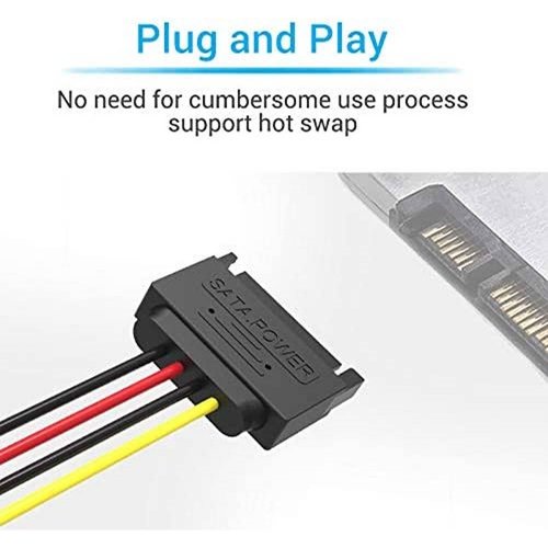 Кабель Vention SATA 15P 0.3m (KDABY) купити в Україні: Київ, Львів, Хмельницький, Тернопіль, Івано-Франківськ | Низька ціна, відгуки, характеристики від TELEMART фото