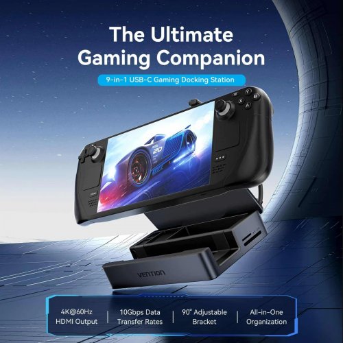 USB-хаб Vention USB Type-C 9 in 1 (TPZH0) Gray купити в Україні: Київ, Львів, Хмельницький, Тернопіль, Івано-Франківськ | Низька ціна, відгуки, характеристики від TELEMART фото