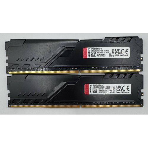 Озп Kingston DDR4 16GB (2x8GB) 3200Mhz FURY Beast Black (KF432C16BBK2/16) (Відновлено продавцем, 869829) купити в Україні: Київ, Львів, Хмельницький, Тернопіль, Івано-Франківськ | Перевірка сумісності, низька ціна, відгуки, характеристики від TELEMART фото