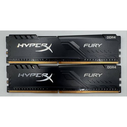 Озп HyperX DDR4 16GB (2x8GB) 3200Mhz Fury Black (HX432C16FB3K2/16) (Відновлено продавцем, 869831) купити в Україні: Київ, Львів, Хмельницький, Тернопіль, Івано-Франківськ | Перевірка сумісності, низька ціна, відгуки, характеристики від TELEMART фото