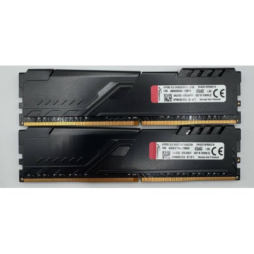 Озп HyperX DDR4 16GB (2x8GB) 3200Mhz Fury Black (HX432C16FB3K2/16) (Відновлено продавцем, 869831) купити в Україні: Київ, Львів, Хмельницький, Тернопіль, Івано-Франківськ | Перевірка сумісності, низька ціна, відгуки, характеристики від TELEMART фото