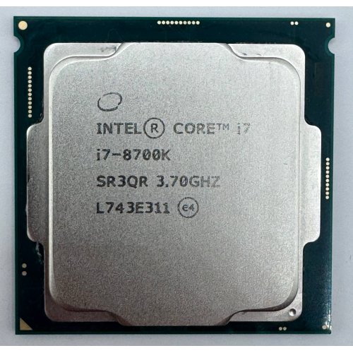 Процесор Intel Core i7-8700K 3.7(4.7)GHz 12MB s1151 Tray (CM8068403358220) (Відновлено продавцем, 869890) купити в Україні: Київ, Львів, Хмельницький, Тернопіль, Івано-Франківськ | Перевірка сумісності, низька ціна, відгуки, характеристики від TELEMART фото