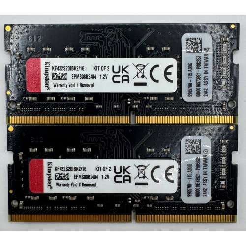 Озп Kingston SODIMM DDR4 16GB (2x8GB) 3200Mhz FURY Impact Black (KF432S20IBK2/16) (Відновлено продавцем, 869897) купити в Україні: Київ, Львів, Хмельницький, Тернопіль, Івано-Франківськ | Перевірка сумісності, низька ціна, відгуки, характеристики від TELEMART фото