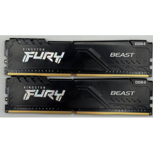 Озп Kingston DDR4 16GB (2x8GB) 2666Mhz FURY Beast Black (KF426C16BBK2/16) (Відновлено продавцем, 869898) купити в Україні: Київ, Львів, Хмельницький, Тернопіль, Івано-Франківськ | Перевірка сумісності, низька ціна, відгуки, характеристики від TELEMART фото