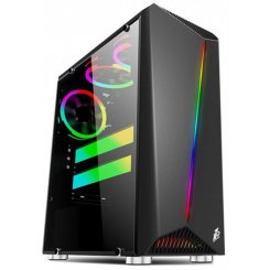 Корпус 1stPlayer R3-3R1 Color LED без БЖ Black (Відновлено продавцем, 869913)