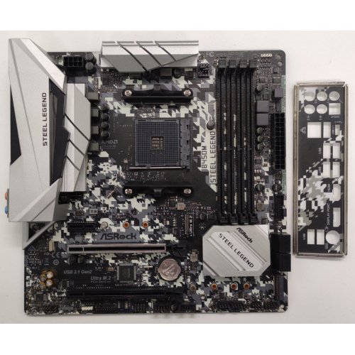 Материнська плата AsRock B450M Steel Legend (sAM4, AMD B450) (Відновлено продавцем, 869939) купити в Україні: Київ, Львів, Хмельницький, Тернопіль, Івано-Франківськ | Перевірка сумісності, низька ціна, відгуки, характеристики від TELEMART фото