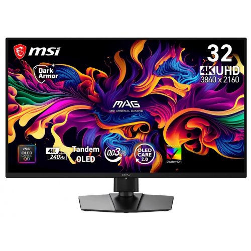 Монитор MSI 31.5" MAG 321UP QD-OLED X24 Black купить в Украине: Киев, Днепр, Харьков, Одесса  | Низкая цена, отзывы, характеристики от TELEMART фото
