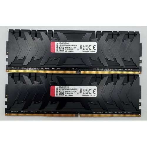 Озп Kingston DDR4 32GB (2x16GB) 4000Mhz FURY Renegade Black (KF440C19RB1K2/32) (Відновлено продавцем, 870080) купити в Україні: Київ, Львів, Хмельницький, Тернопіль, Івано-Франківськ | Перевірка сумісності, низька ціна, відгуки, характеристики від TELEMART фото