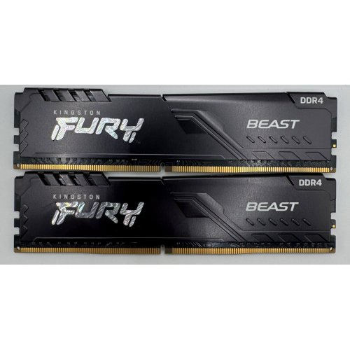 Озп Kingston DDR4 16GB (2x8GB) 3200Mhz FURY Beast Black (KF432C16BBK2/16) (Відновлено продавцем, 870082) купити в Україні: Київ, Львів, Хмельницький, Тернопіль, Івано-Франківськ | Перевірка сумісності, низька ціна, відгуки, характеристики від TELEMART фото