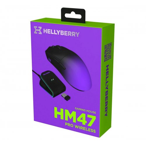Миша HATOR Hellyberry HM47 Pro Wireless (HM47PRO_BLACK_VIOLET) Black/Violet Gradient купити в Україні: Київ, Львів, Хмельницький, Тернопіль, Івано-Франківськ | Низька ціна, відгуки, характеристики від TELEMART фото