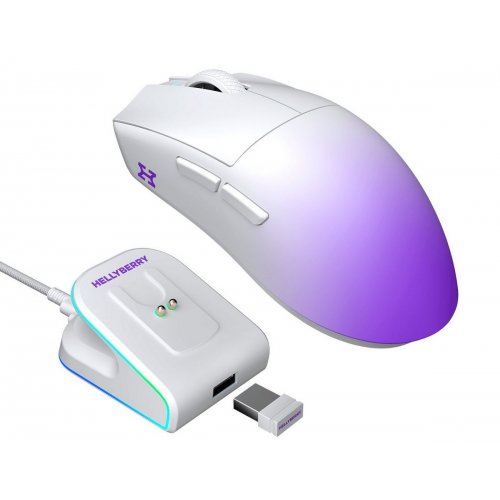 Миша HATOR Hellyberry HM47 Pro Wireless (HM47PRO_WHITE_VIOLET) White/Violet Gradient купити в Україні: Київ, Львів, Хмельницький, Тернопіль, Івано-Франківськ | Низька ціна, відгуки, характеристики від TELEMART фото