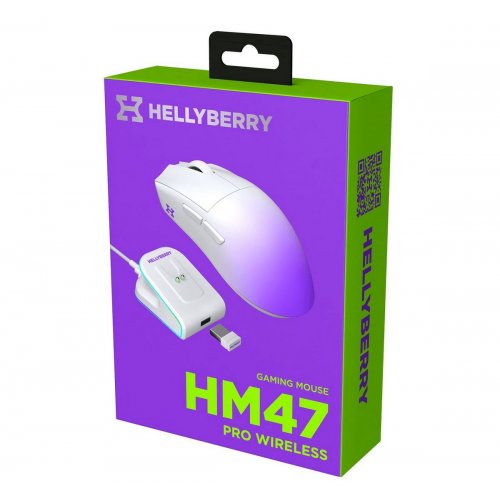 Миша HATOR Hellyberry HM47 Pro Wireless (HM47PRO_WHITE_VIOLET) White/Violet Gradient купити в Україні: Київ, Львів, Хмельницький, Тернопіль, Івано-Франківськ | Низька ціна, відгуки, характеристики від TELEMART фото