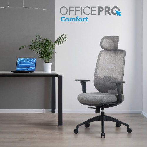 Офисное кресло OfficePro Comfort OC524 Gray купить в Украине: Киев, Днепр, Харьков, Одесса  | Низкая цена, отзывы, характеристики от TELEMART фото