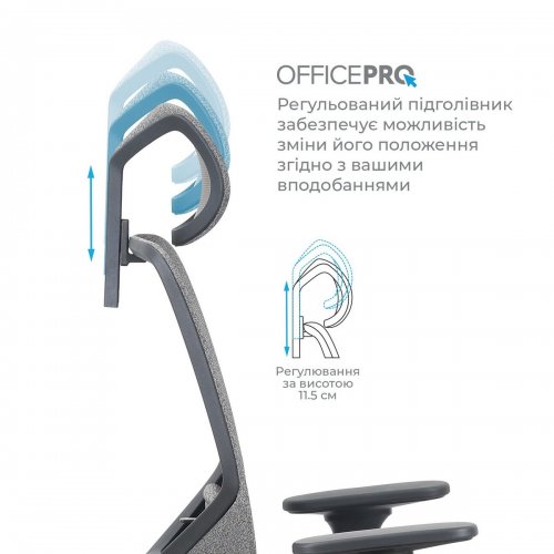 Офисное кресло OfficePro Comfort OC524 Gray купить в Украине: Киев, Днепр, Харьков, Одесса  | Низкая цена, отзывы, характеристики от TELEMART фото