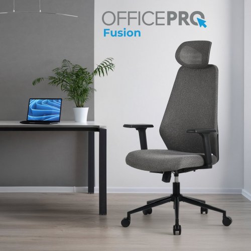 Офисное кресло OfficePro Fusion OC577 Gray купить в Украине: Киев, Днепр, Харьков, Одесса  | Низкая цена, отзывы, характеристики от TELEMART фото
