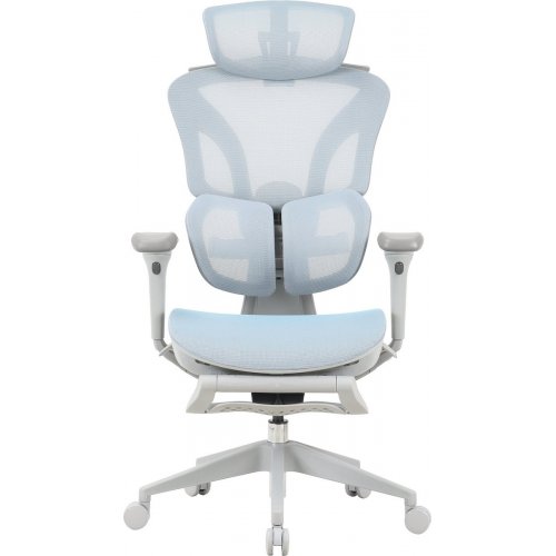 Офисное кресло OfficePro Elite OC950 Gray/Light Blue купить в Украине: Киев, Днепр, Харьков, Одесса  | Низкая цена, отзывы, характеристики от TELEMART фото