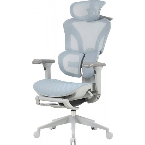 Офисное кресло OfficePro Elite OC950 Gray/Light Blue купить в Украине: Киев, Днепр, Харьков, Одесса  | Низкая цена, отзывы, характеристики от TELEMART фото