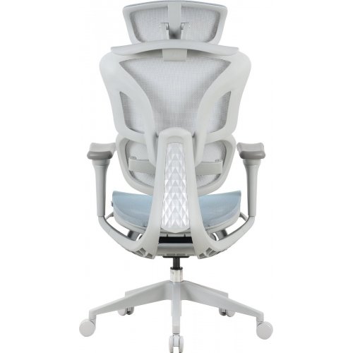 Офисное кресло OfficePro Elite OC950 Gray/Light Blue купить в Украине: Киев, Днепр, Харьков, Одесса  | Низкая цена, отзывы, характеристики от TELEMART фото