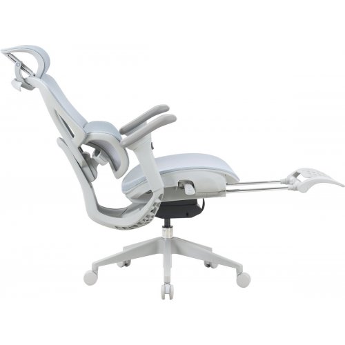 Офисное кресло OfficePro Elite OC950 Gray/Light Blue купить в Украине: Киев, Днепр, Харьков, Одесса  | Низкая цена, отзывы, характеристики от TELEMART фото