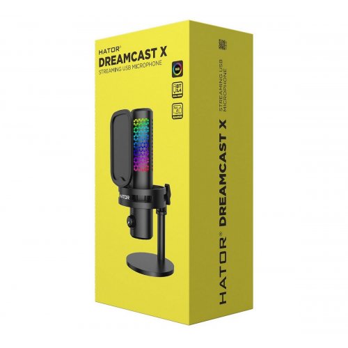 Мікрофон HATOR Dreamcast X RGB (ESS10) Black купити в Україні: Київ, Львів, Хмельницький, Тернопіль, Івано-Франківськ | Низька ціна, відгуки, характеристики від TELEMART фото
