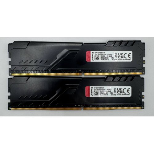 Озп Kingston DDR4 16GB (2x8GB) 3200Mhz FURY Beast Black (KF432C16BBK2/16) (Відновлено продавцем, 870152) купити в Україні: Київ, Львів, Хмельницький, Тернопіль, Івано-Франківськ | Перевірка сумісності, низька ціна, відгуки, характеристики від TELEMART фото