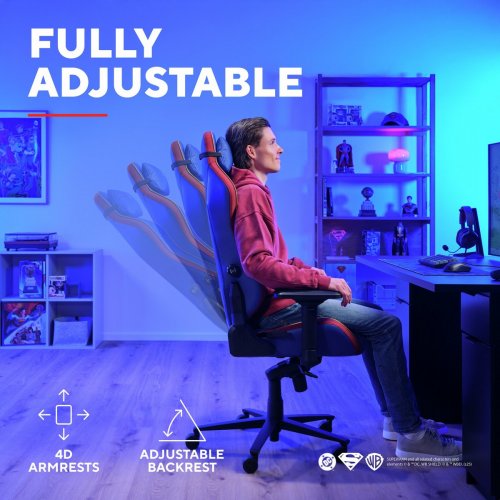 Игровое кресло Trust GXT 721SM Ruya Pro Superman Edition (25742) Blue купить в Украине: Киев, Днепр, Харьков, Одесса  | Низкая цена, отзывы, характеристики от TELEMART фото