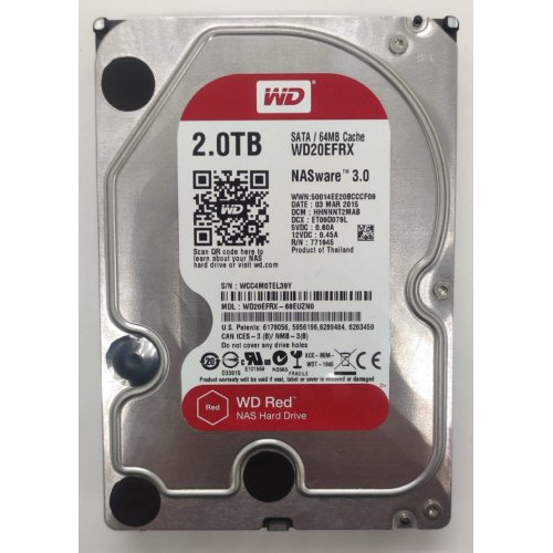 Жесткий диск Western Digital Red 2TB 64MB 3.5" (WD20EFRX) (Восстановлено продавцом, 870343) купить в Украине: Киев, Днепр, Харьков, Одесса  | Проверка совместимости, низкая цена, отзывы, характеристики от TELEMART фото