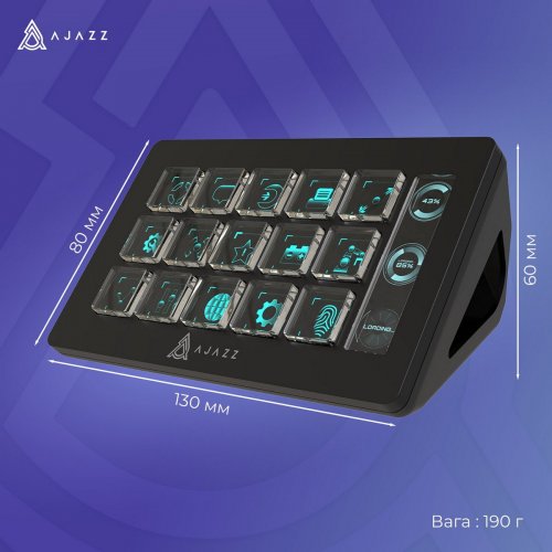 Контролер для стрімінга Ajazz AKP153E (AKP153E-B) Black купити в Україні: Київ, Львів, Хмельницький, Тернопіль, Івано-Франківськ | Низька ціна, відгуки, характеристики від TELEMART фото