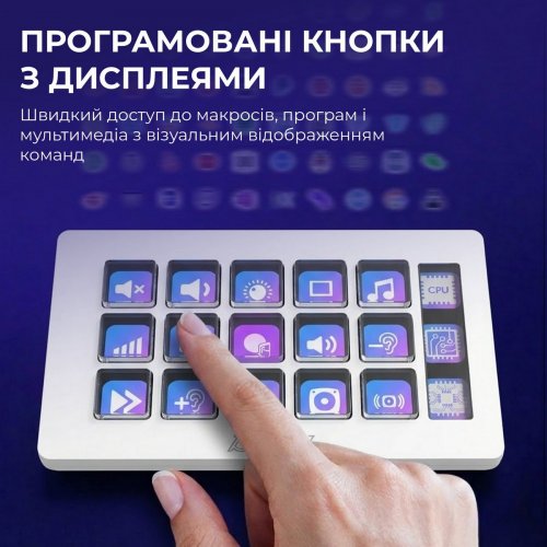 Контролер для стрімінга Ajazz AKP153E (AKP153E-W) White купити в Україні: Київ, Львів, Хмельницький, Тернопіль, Івано-Франківськ | Низька ціна, відгуки, характеристики від TELEMART фото