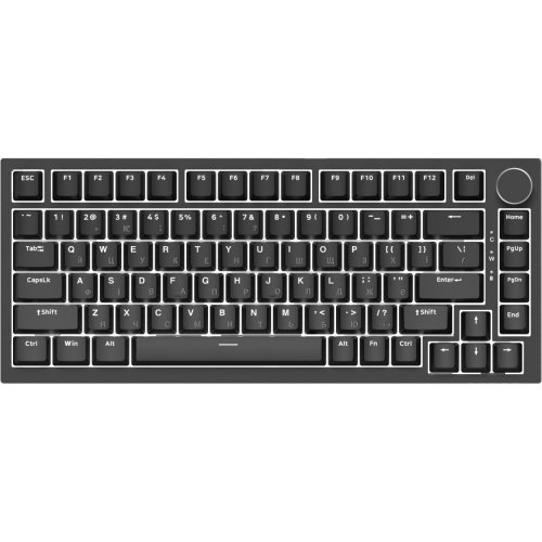 Клавиатура Ajazz AK820 Red Switch (AK820-R-B) Black купить в Украине: Киев, Днепр, Харьков, Одесса  | Низкая цена, отзывы, характеристики от TELEMART фото